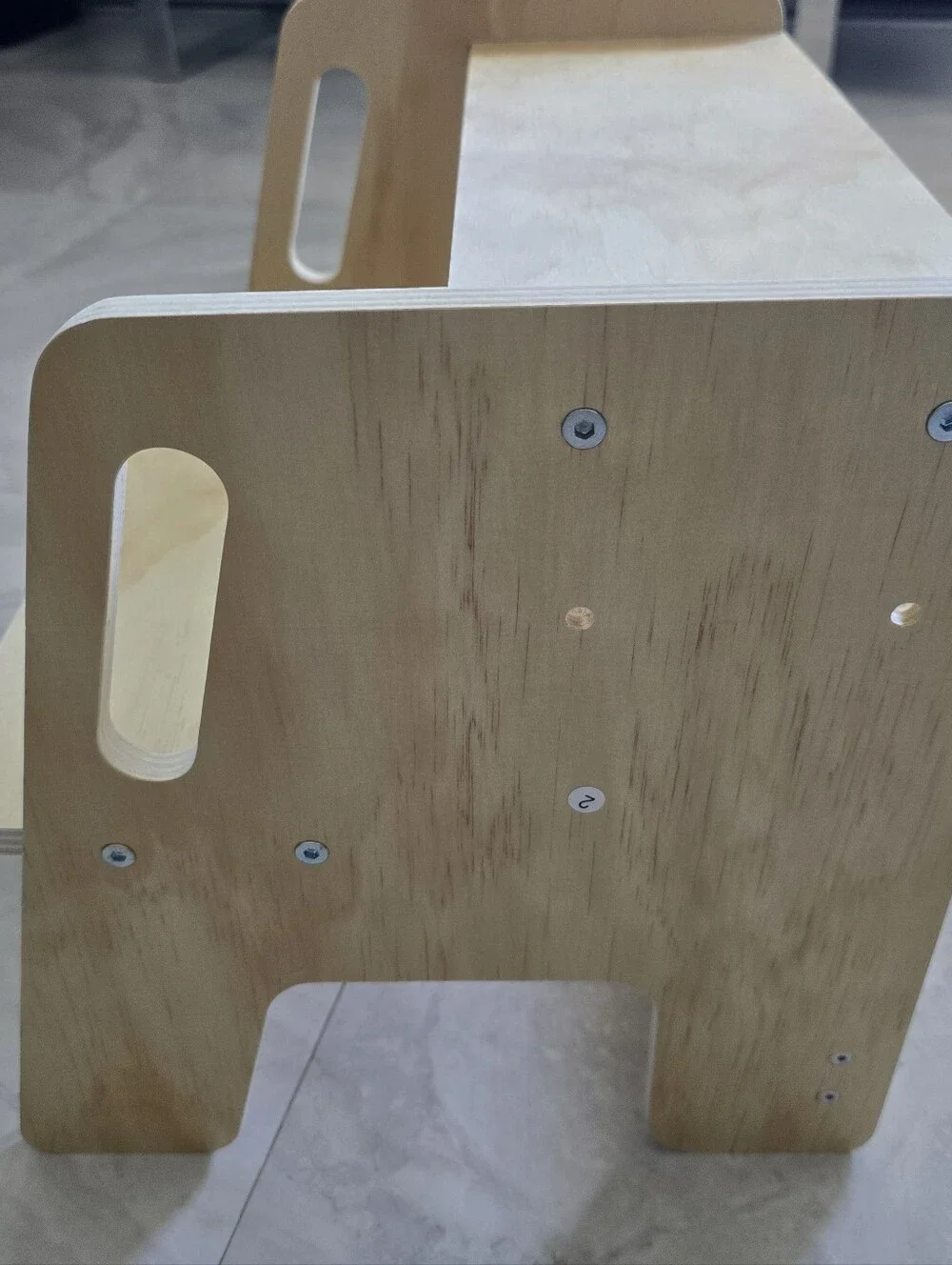 Wooden Step Stool and Activity Seat - Natural